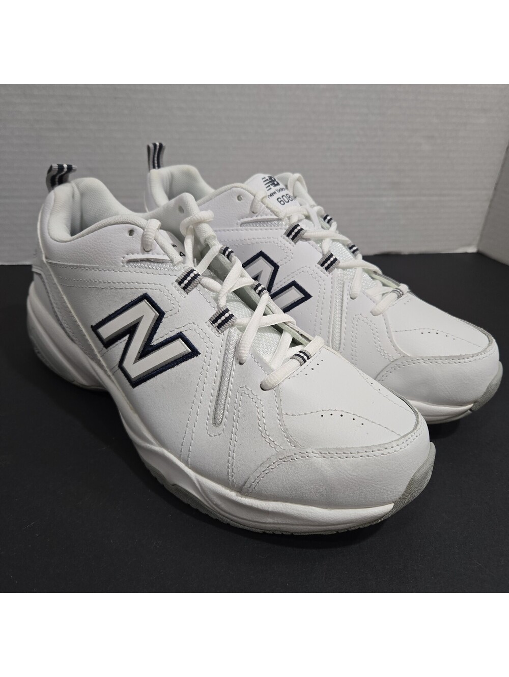 New Balance 608 v4 Sneakers WX608V4W White Blue Shoes Women's Size 11 B